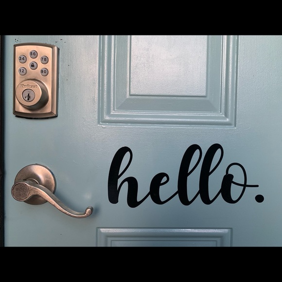 Homemade Hello Front Door Decal *Support Local* 💕 - Picture 3 of 3